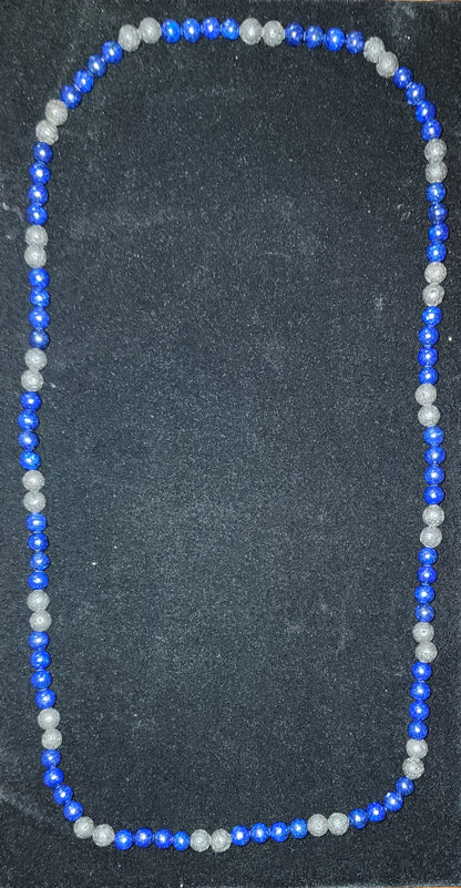 Lapis Lazuli-Lava Bead Necklace (16-inch)